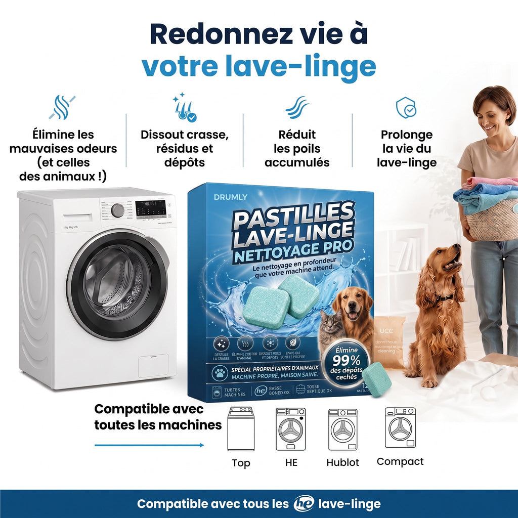 Pastilles lave-linge Drumly