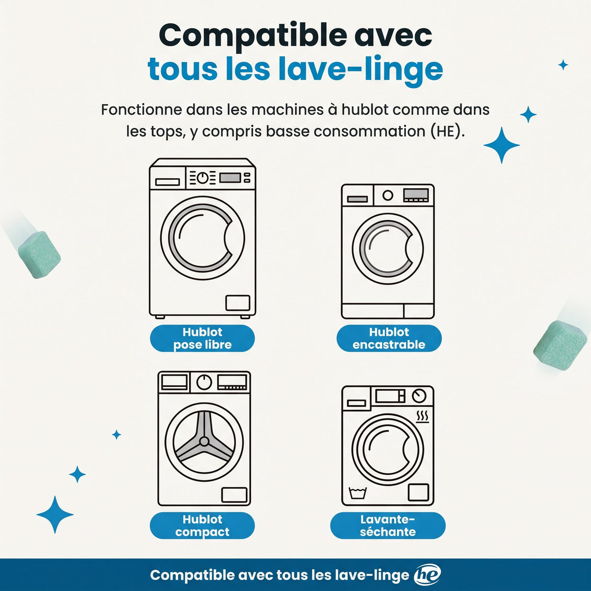 Pastilles lave-linge Drumly